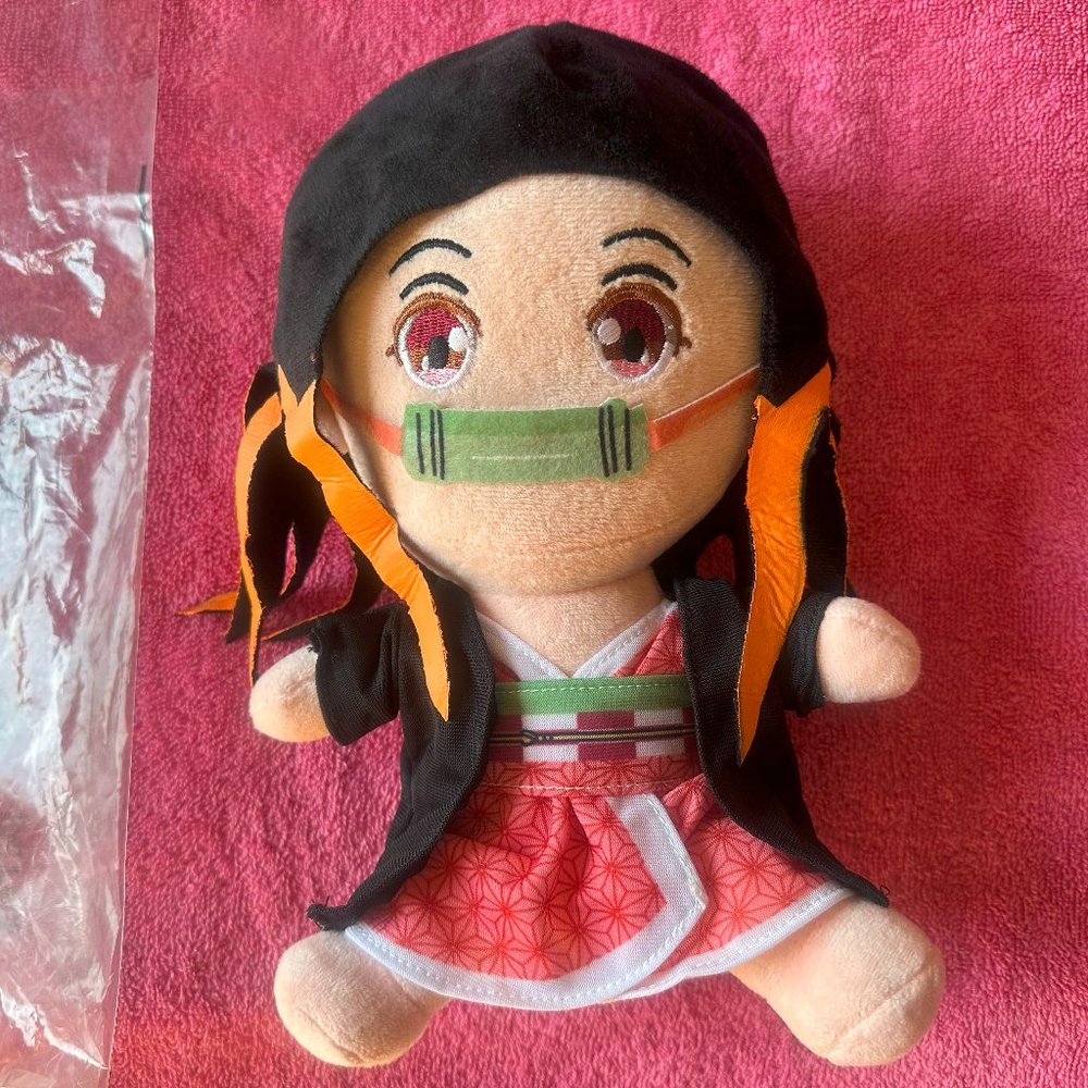 NEW Anime Demon Slayer Nezuko Stuffed Plush 10.5”/27cm Lrg Kimetsu no Yaiba NWT